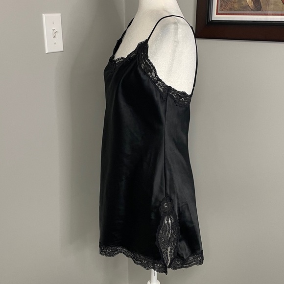 Victoria's Secret womens black polyester chemise slip negligee size Medium Y2K - Picture 2 of 4